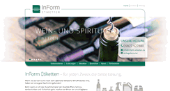 Desktop Screenshot of inform-etiketten.de