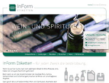 Tablet Screenshot of inform-etiketten.de